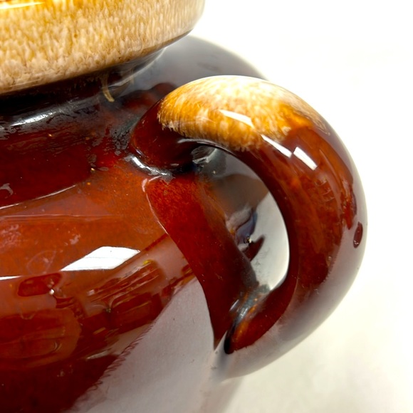 - Vintage 1242  brown drip glaze McCoy Pottery ceramic bean pot - Picture 7 of 10